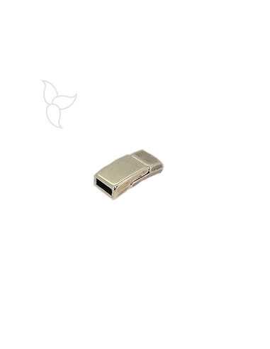 Rectangular clasp curved flat leather 5mm