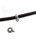 Passant anneau accrochage cuir rond 4 à 5 mm