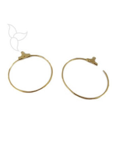 Anneau pour boucle d'oreille doré 40 mm vendu par 40 pc