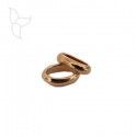 Large oval ring golden pink