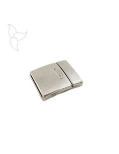 Rectangular line clasp flat leather 20mm
