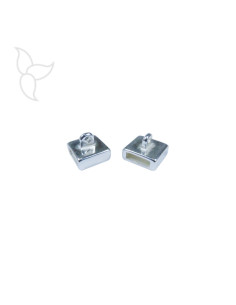 passe cuir 10 mm avec anneau d'accrochage 10 microns par 5 pièces