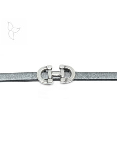 Passant double mors de cheval pour cuir plat 5 mm par 5 pièces