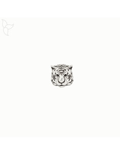 Perle ou passant tête de tigre pour cordons 1 mm
