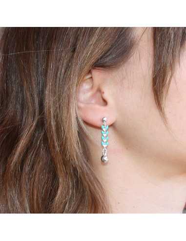 Clou d'oreille tige + boule avec anneau.