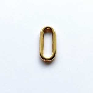 Oval golden spacer (24 x 10 mm)