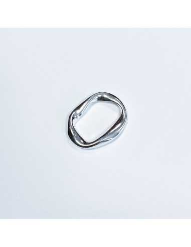 Anneau maillon ovale travaillé