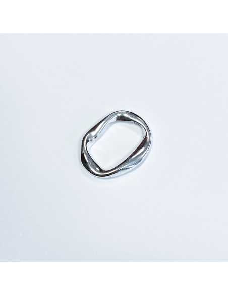 Anneau maillon ovale travaillé Anneau maillon ovale travaillé