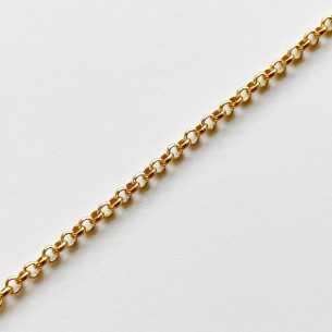 Gold color chain small round link 2 mm