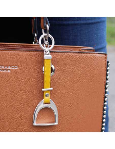 Porte clé maille marine