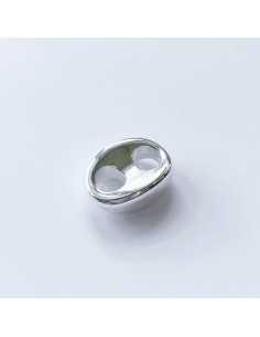 18 x 13 mm silver-plated coffee grain intercalaire 10 microns