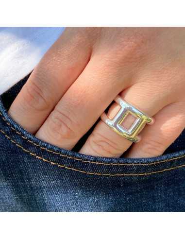Bague Calypso plaqué argent 10 microns