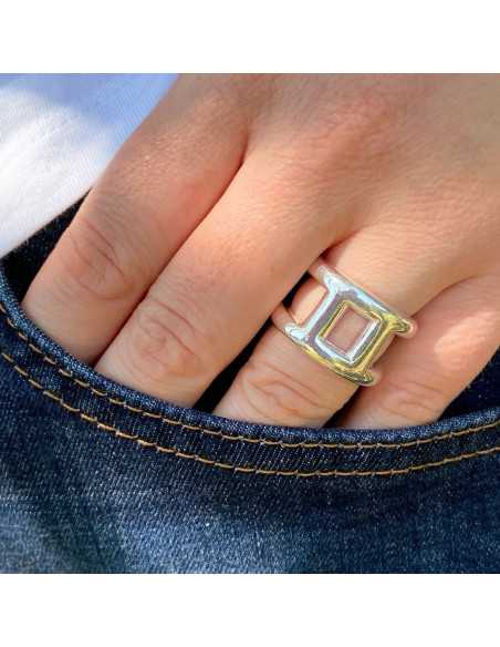 Bague Calypso plaqué argent 10 microns