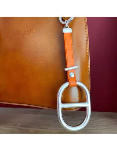 Porte clé maille marine