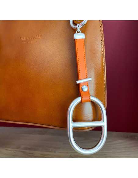 Porte clé maille marine