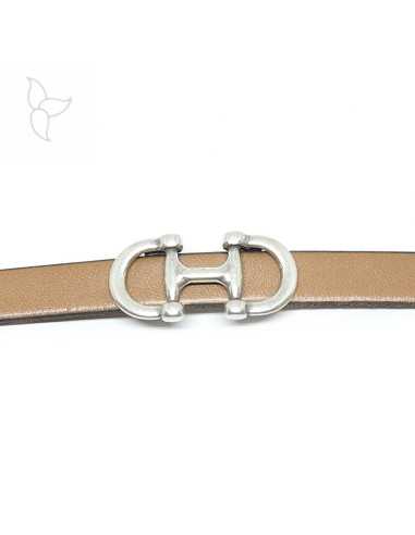 Passant double mors pour cuir plat 10mm.