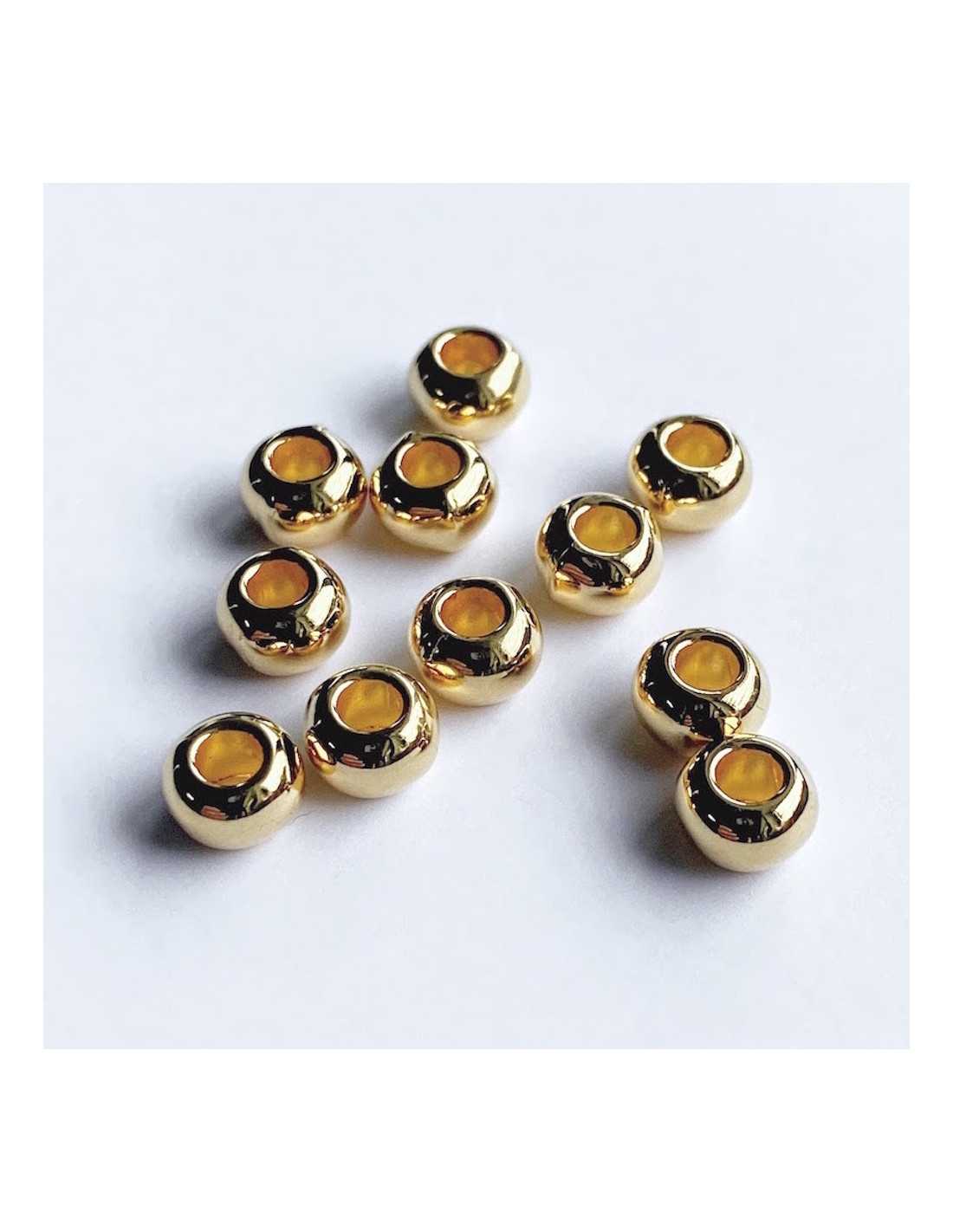 Lot De 100 Perles En Bois De 12 Mm À Grand Trou Pour Décoration De