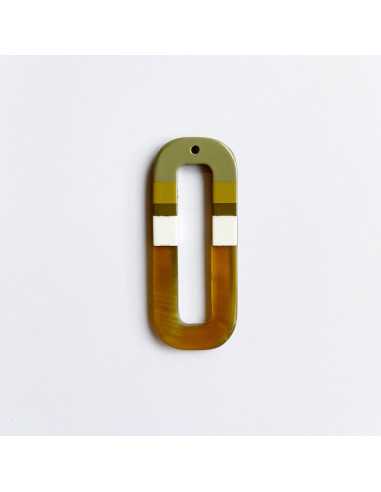 Pendentif corne mini cercle multicolore