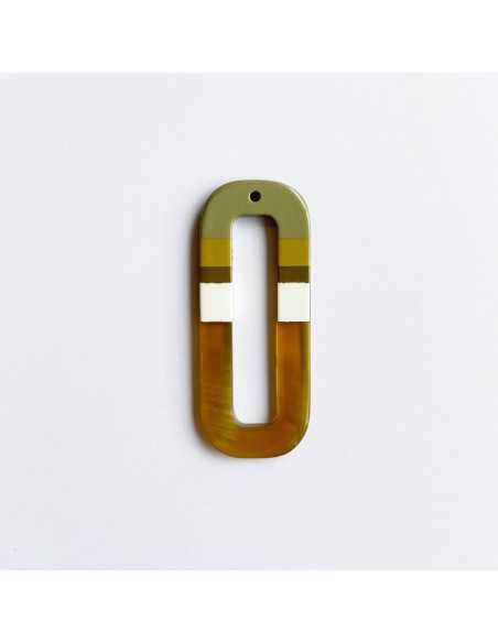 Pendentif corne mini cercle multicolore