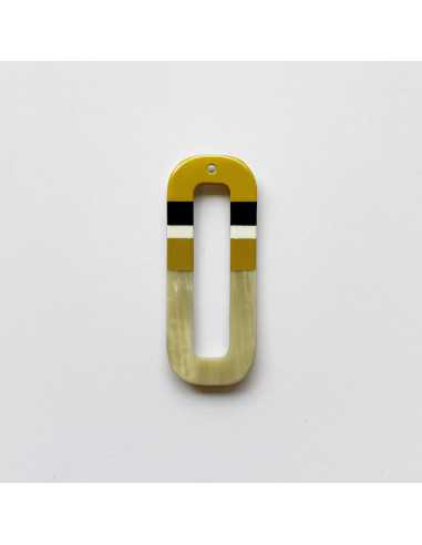 Pendentif corne mini cercle multicolore