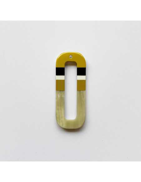 Pendentif corne mini cercle multicolore