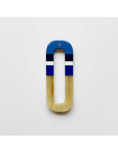 Pendentif corne mini cercle multicolore