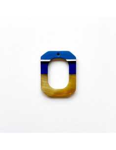 Mini multicolored circle horn pendant