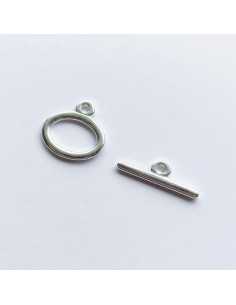 Toggle clasp bar in oval 20 x 15 mm silver plated 10 microns/ 6 pcs