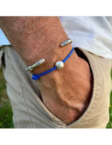 Perle 10 mm ballon de football plaqué argent 10 microns vendu par 10