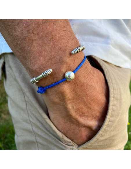 Perle 10 mm ballon de football plaqué argent 10 microns vendu par 10