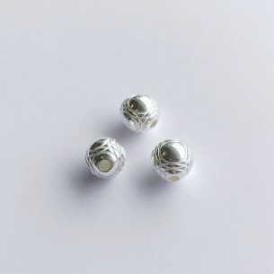 Pearl 10 mm silver plated petanque ball 10 microns sold by 10