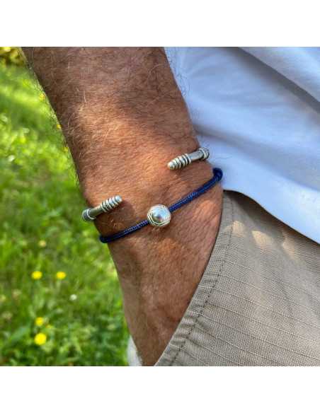 Perle 10 mm boule de pétanque plaqué argent 10 microns vendu par 10