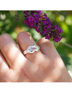 Bague Hezé H plaqué argent 10 microns 2