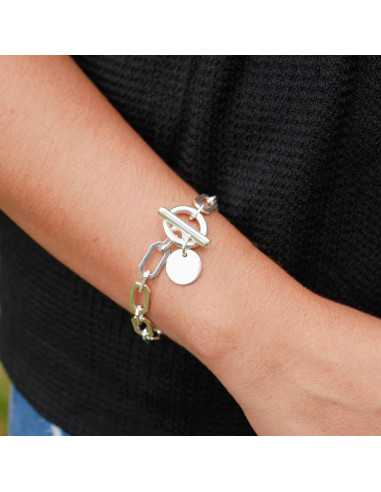 Collier toggle chaîne biseautée