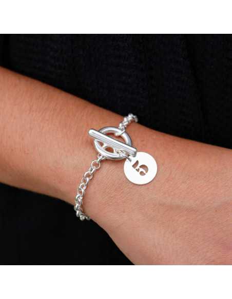 Collier toggle pastille chiffre