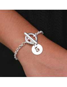 Collier toggle pastille chiffre 2