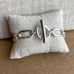 Bracelet chaîne ovale & toggle