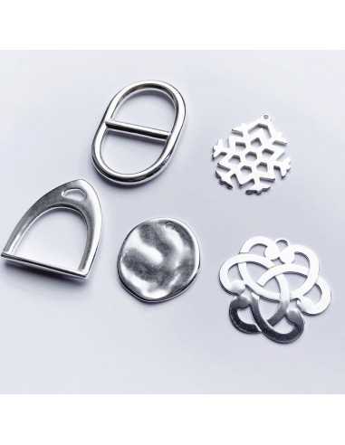 Porte clé maille marine