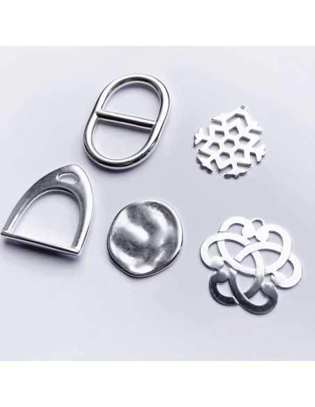 Porte clé maille marine