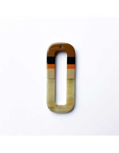 Pendentif corne mini cercle multicolore