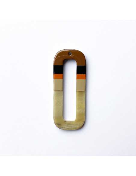 Pendentif corne mini cercle multicolore