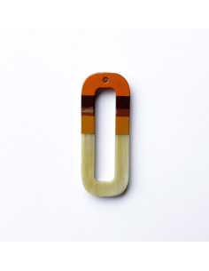 Mini multicolored circle horn pendant