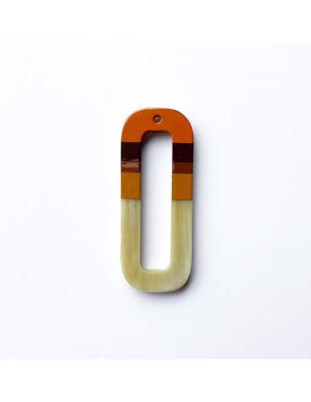 Pendentif corne mini cercle multicolore