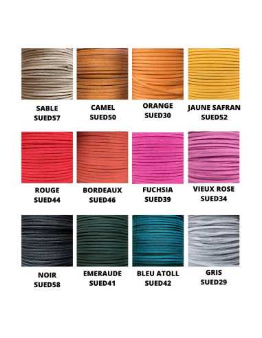 Collier maille marine et suédine