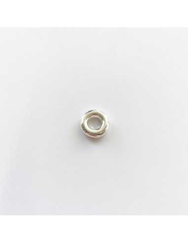 Donut 12 mm plaqué argent 10 microns / 20 pièces