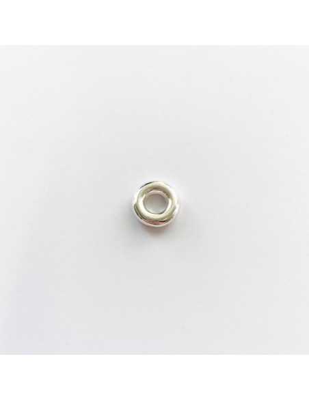 Donut 12 mm plaqué argent 10 microns / 20 pièces Donut 12 mm plaqué argent 10 microns / 20 pièces