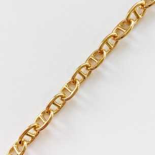 0.25 microns 24 k gold plated navy chain link