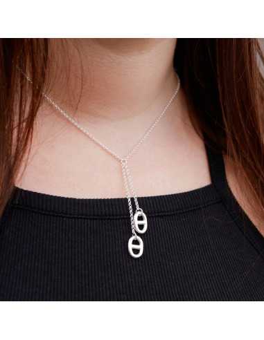 Collier balancier mailles marines