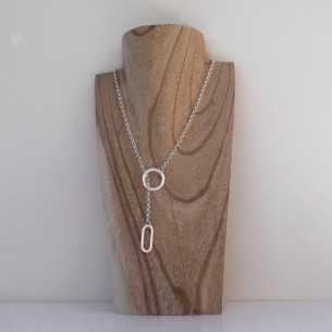 Collier coulissant ovale long