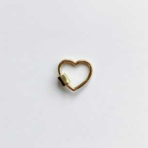 4-piece gold-tone heart clasp